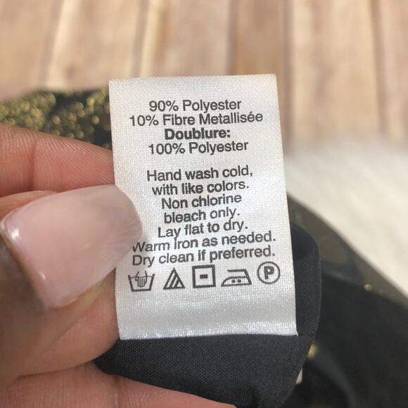 🆕 J. Crew Women's Gold Black Metallic Dot Jacquard V-Neck Dress Size 8 - Picture 6 of 6